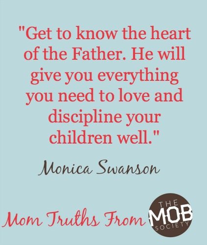 Want to get the discipline/love balance right? Get to know the heart of the Father. From the MOB Society series, Hope for the Messiness of Motherhood