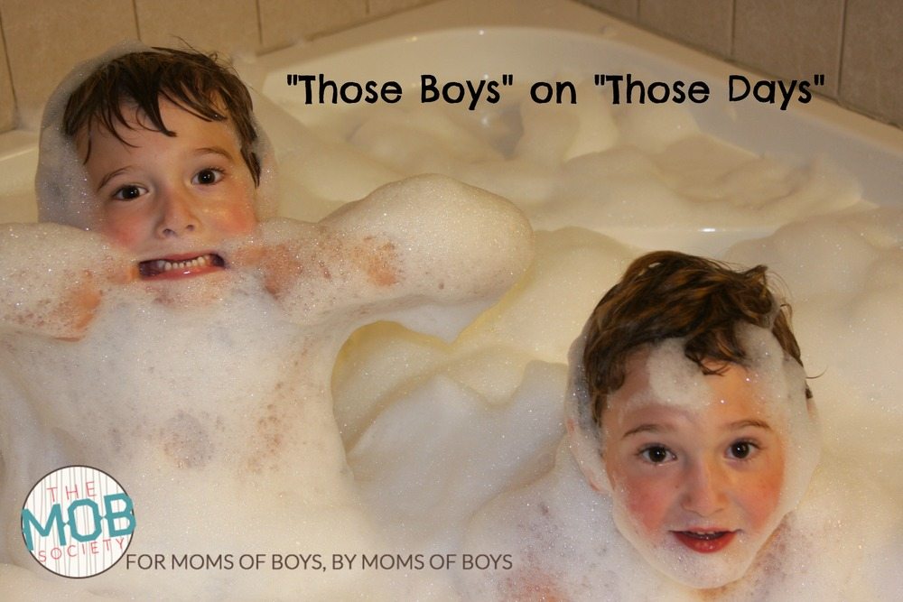 boys in bath