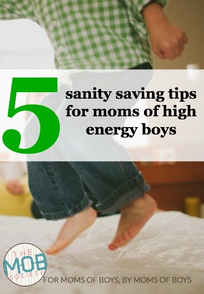 Do your boys have more energy than you can handle? Here are five tips from a mom of high energy boys!