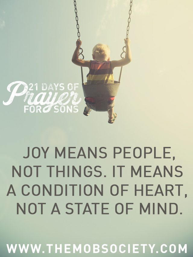 Joy — 21 Days of Prayer for Sons Challenge via The MOB Society