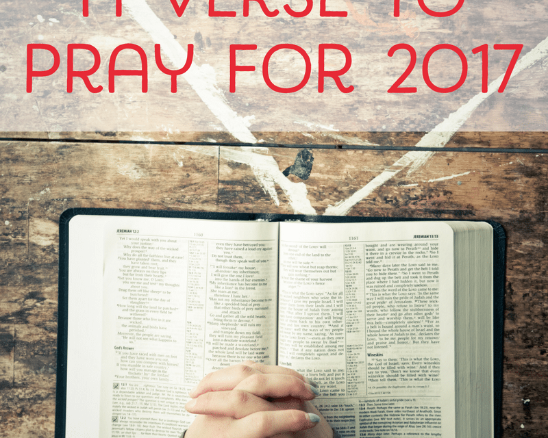 Choosing a Verse to Pray for 2017