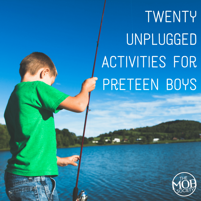 My eleven year old and I brainstormed together and came up with twenty unplugged activities he wants to try this summer! - The MOB Society